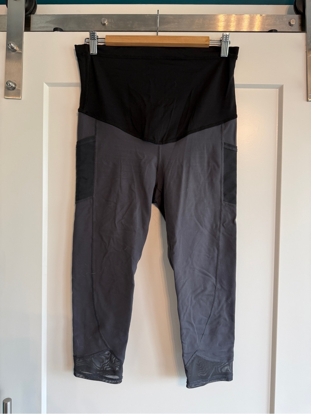 Pinkblush Gray and Black Maternity Leggings